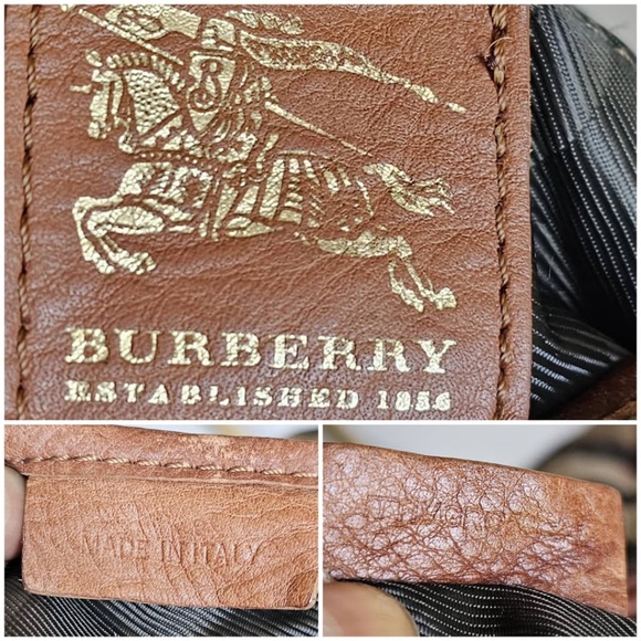 Authentic BURBERRY Brook House Check Quilted Canvas & Leather Hobo Bag - Picture 4 of 8